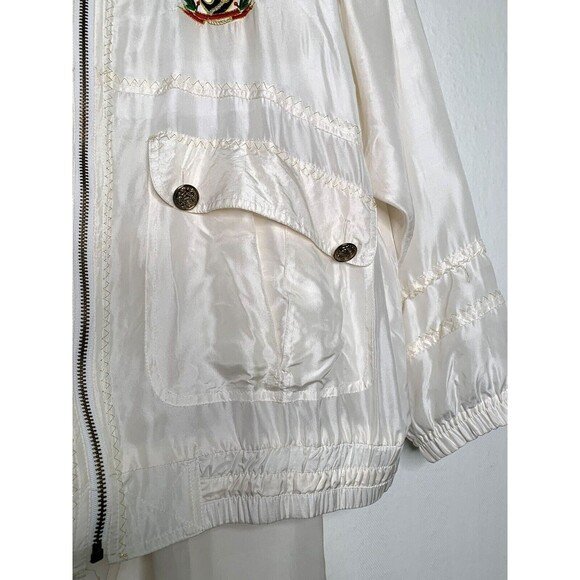 Mureli 100% Silk Sailing Graphic Full Zip Jacket & Elastic Waist Pants Set Sz M - Picture 7 of 12